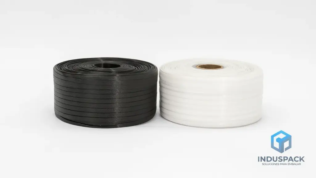 Fleje de Polipropileno (PP) Blanco y Negro | 13, 16 y 19 mm | Induspack Argentina